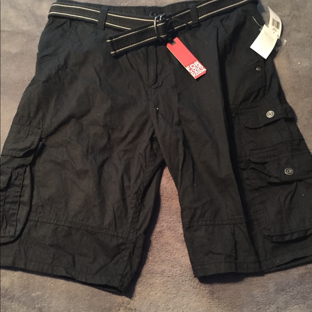 I jeans By Buffalo Black Cargo Shorts